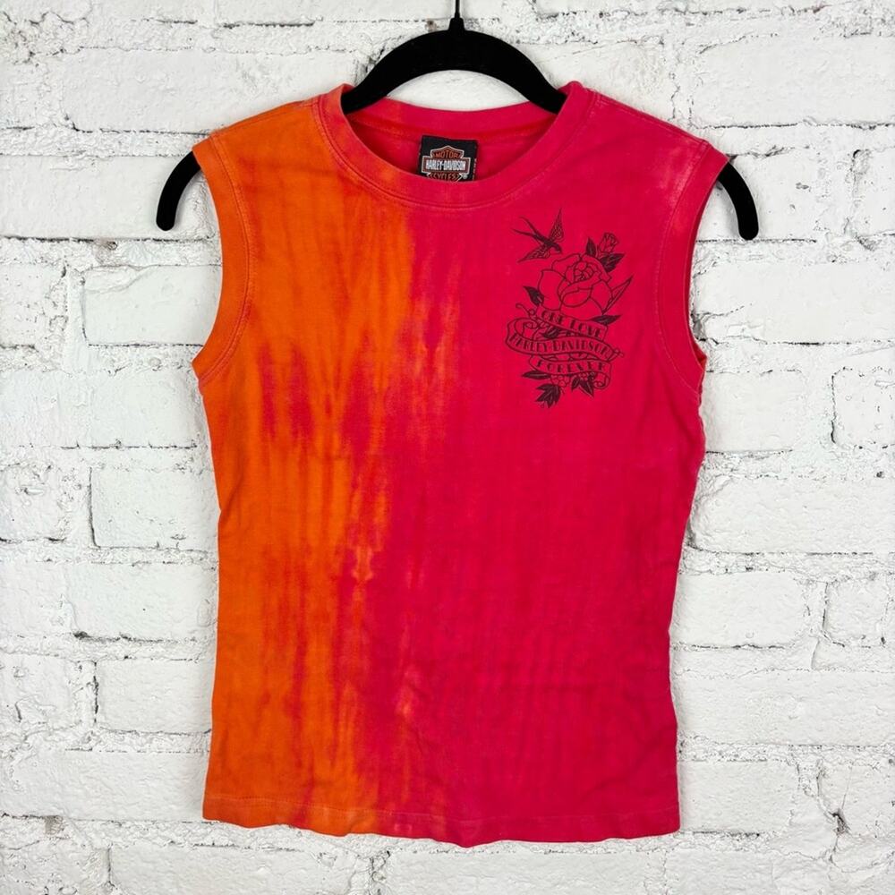 Vintage Harley Davidson Tie Dye Tank Top